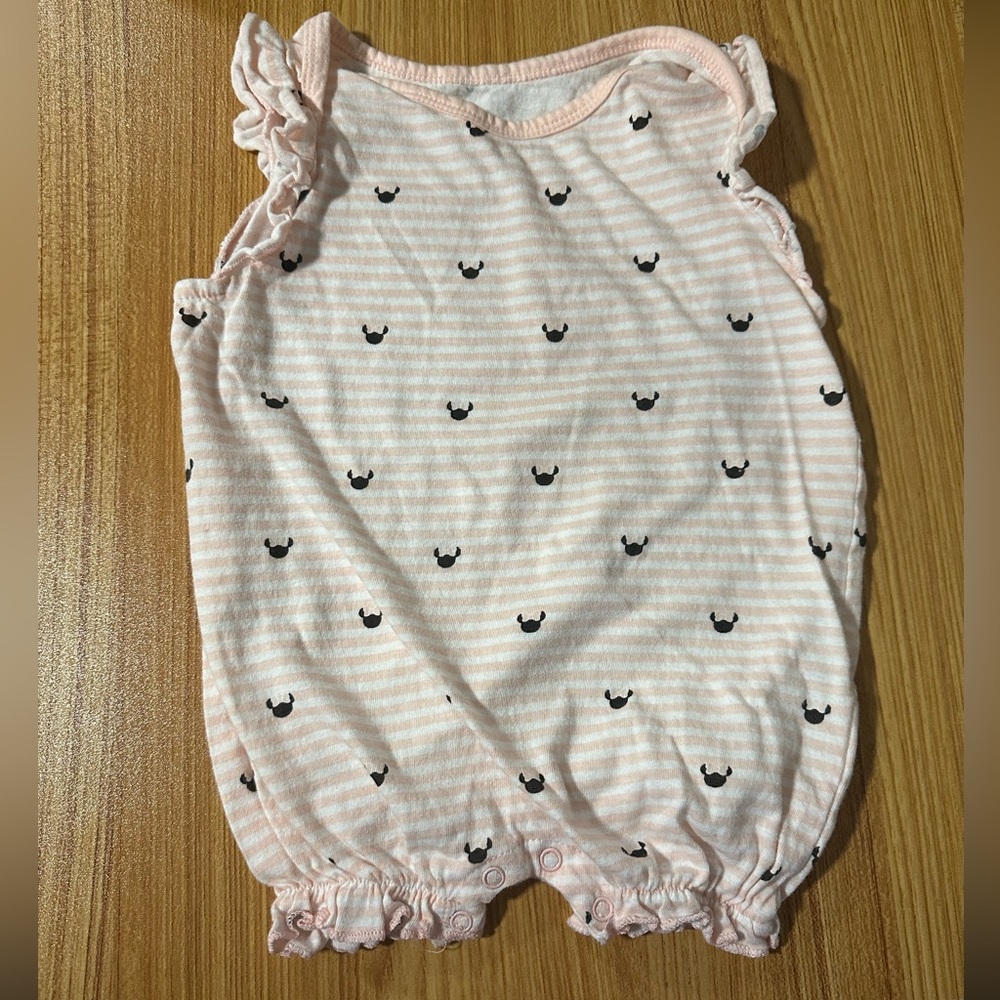 💥 $5 if bundled - 24 Month DISNEY BABY One Piece Stripe with ruffles